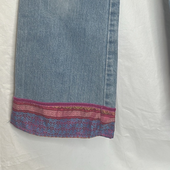 NWT VTG Y2K HYDRAULIC MOM JEANS EMBELLISHED HIPPIE DETAILS ON CUFF SIZE 5 f15 - Picture 2 of 9